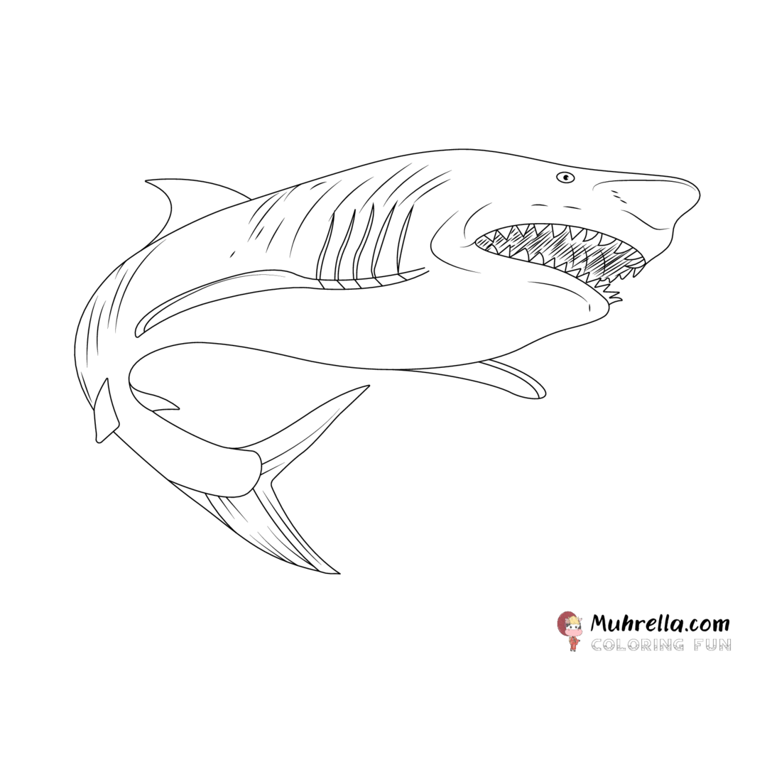 Megalodon Coloring Page