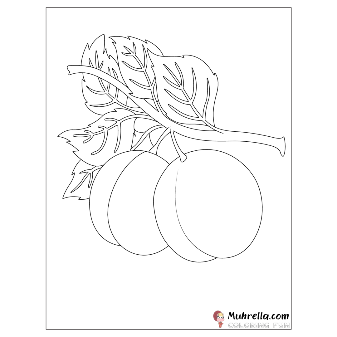 Peaches Coloring Page