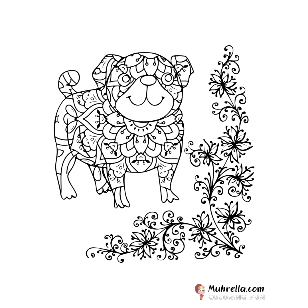 Pug Coloring Page